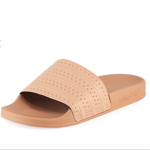 nude adidas slides